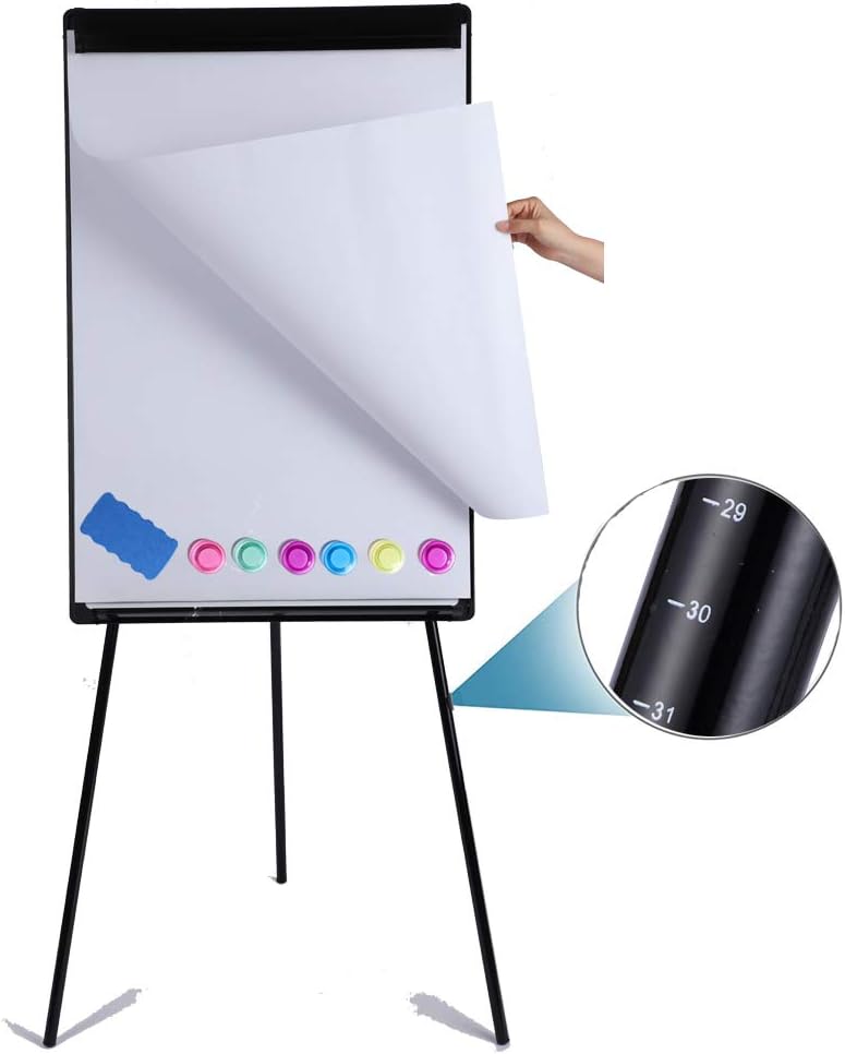 Dry Erase Easel 36in x 24in with Adjustable Height for Presentations