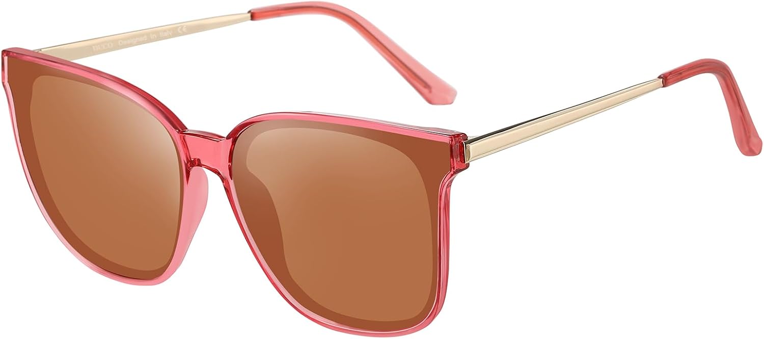 DUCO Oversized Polarized Sunglasses for Women with UV400 Protection