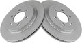 TRQ Rear Brake Rotors Set Vented G-Coated Compatible with 2018-21 Ford