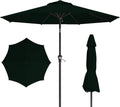10FT Patio Umbrella Black - Crank, One-Touch Tilt & UV Waterproof