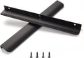 Edge Black Finger Pull for Cabinets 11.81in - Modern Concealed Handle