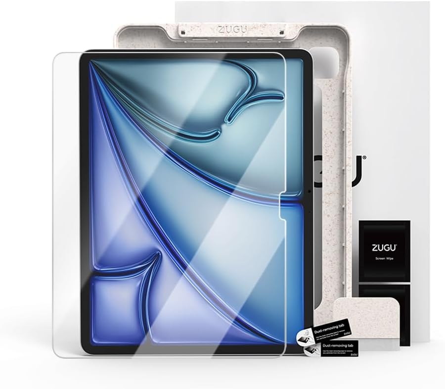 ZUGU CASE Screen Protector for iPad Air 13, Tempered Glass