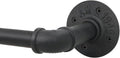Telescoping Indoor/Outdoor Curtain Rod Set 28-48 Black