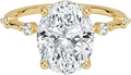 Moissanite Ring 3 Ct for Women - Hidden Halo Solitaire in Gold