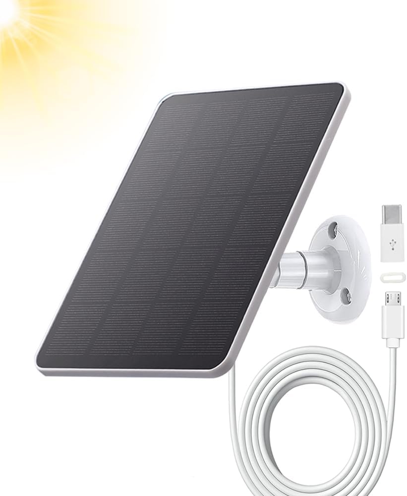 TEKCAM Solar Panel for WYZE Cam Pro - Continuous Power