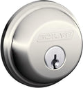 SCHLAGE Single Cylinder Deadbolt Polished Nickel - Secure, Stylish Fit