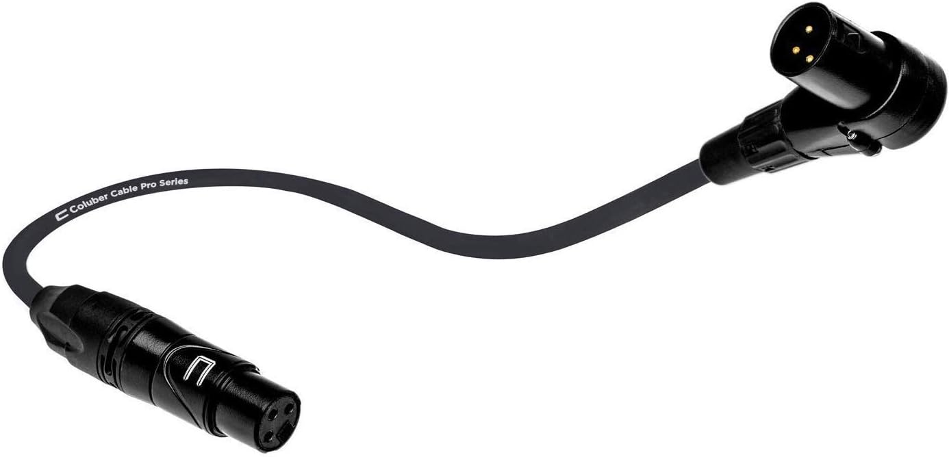 Balanced XLR Cable Right Angle Male to Straight Female 50ft