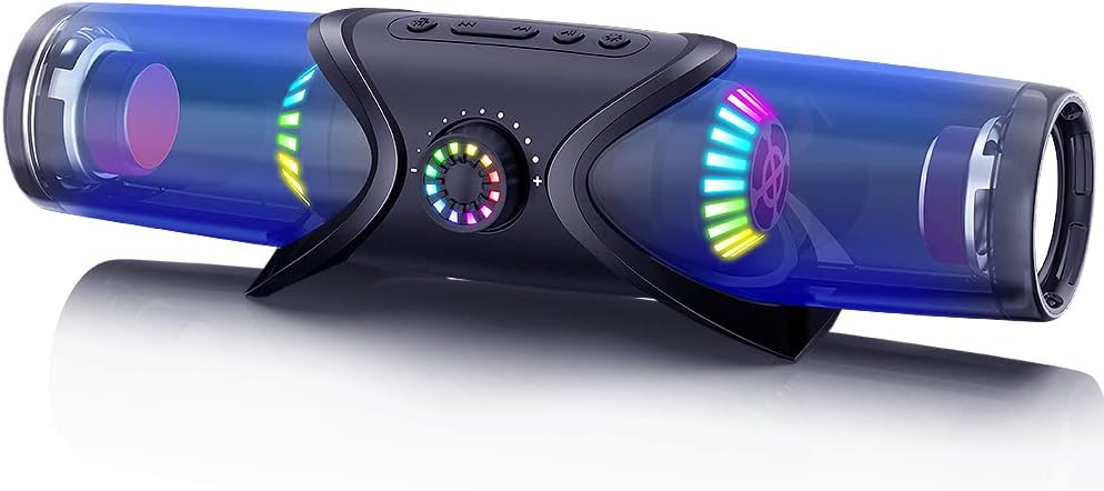 Bluetooth SoundBar Computer Speakers with RGB Light and Subwoofer