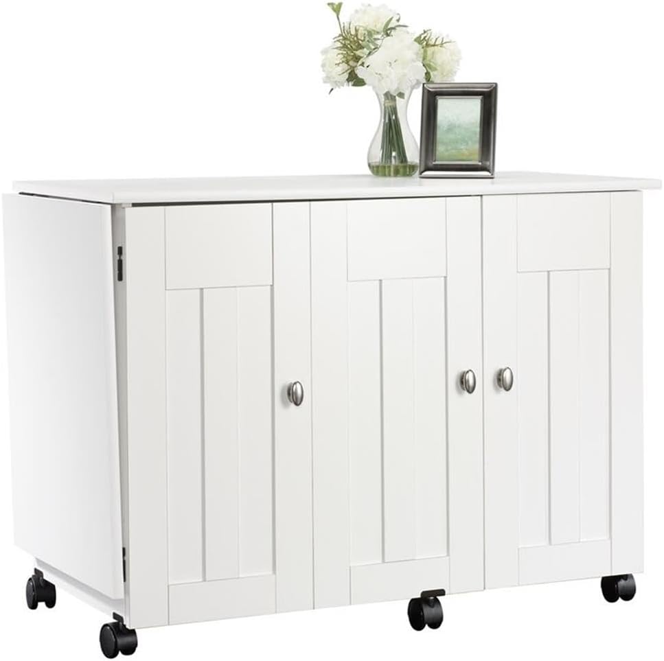 Sauder Folding Sewing Table & Craft Cart for Creative Projects