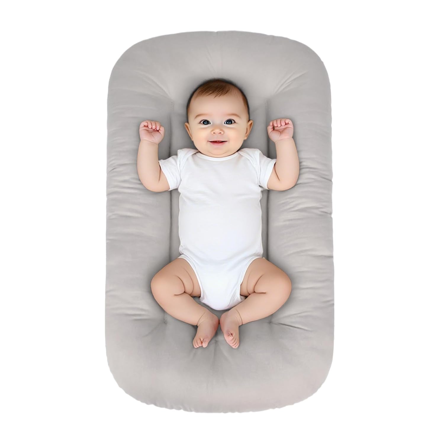 Bionic Organic Baby Lounger for Infants 0-24 Months Grey