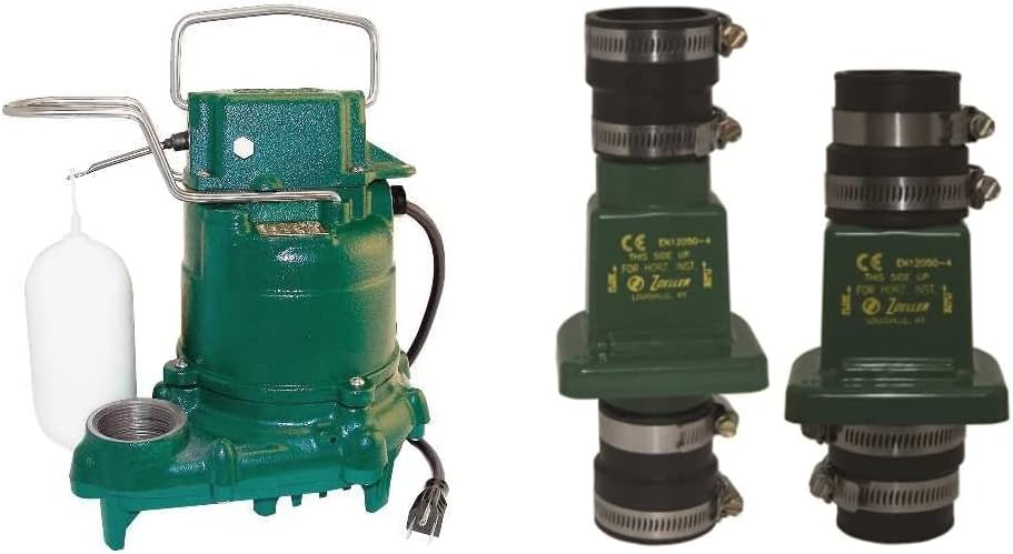 Zoeller Mighty-mate Submersible Sump Pump Bundle for Home Use
