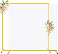 Metal Arch Backdrop Stand and White Arch Cover Set 6.6 x 6.6ft