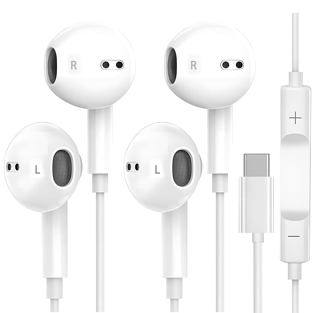HiFi Stereo Earbuds: Built-in Mic, Volume Control
