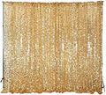 20 ft x 10 ft Gold Big Payette Sequin Backdrop Drapes - Dazzling Photo
