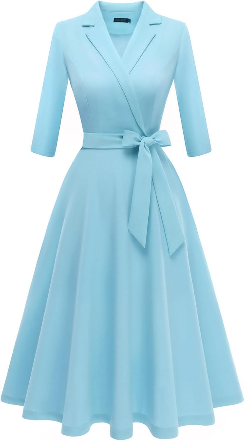 Meetjen Women's V-Neck Formal Dresses for Wedding Guests