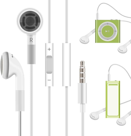 Jelanry White Earbuds w/ Remote for iPods - Enhance Your Audio!