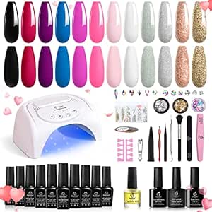 Beetles Gel Nail Polish Starter Kit with UV Light for DIY Nails
