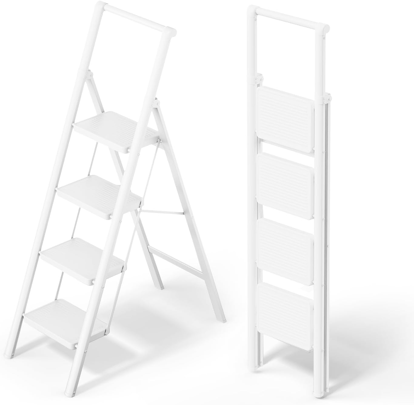 WOA WOA 4 Step Ladder with Wide Pedals and Anti-Slip Feet