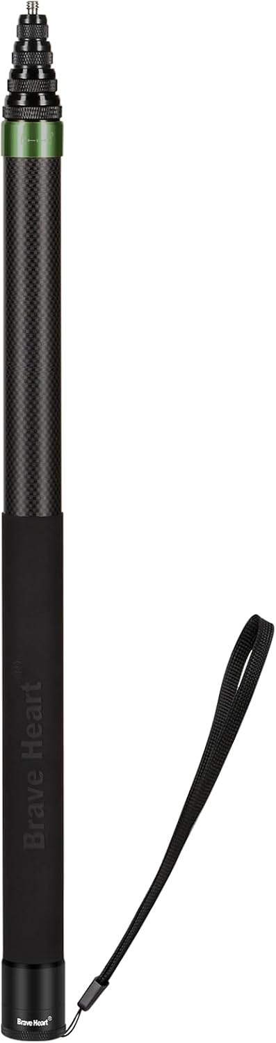 Extended Carbon Fiber Invisible Selfie Stick for Insta360 Cameras