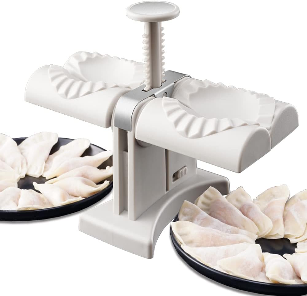 Dual-Head Dumpling Maker: Quick 2-at-a-Time Mold by Collfa