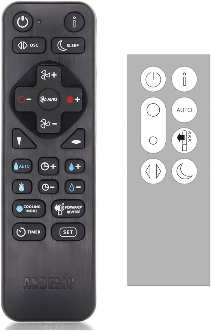 Anderic Universal Remote for Dyson Fan