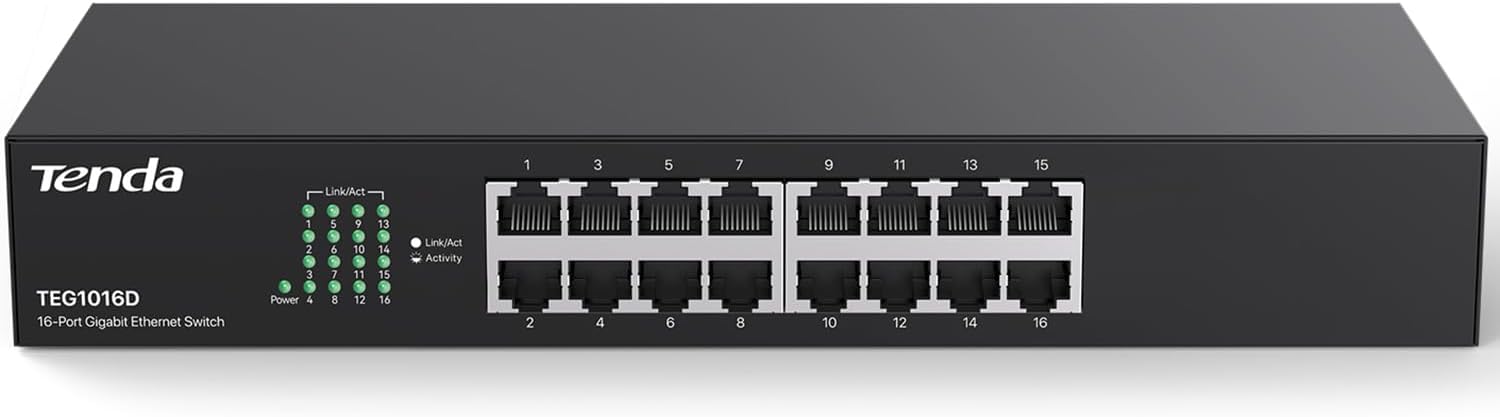 Tenda TEG1016D Unmanaged 16 Port Gigabit Switch for Home Office
