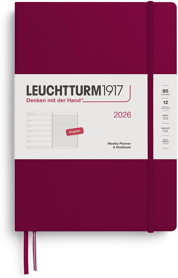 LEUCHTTURM1917 Weekly Planner & Notebook 2026 for Organization