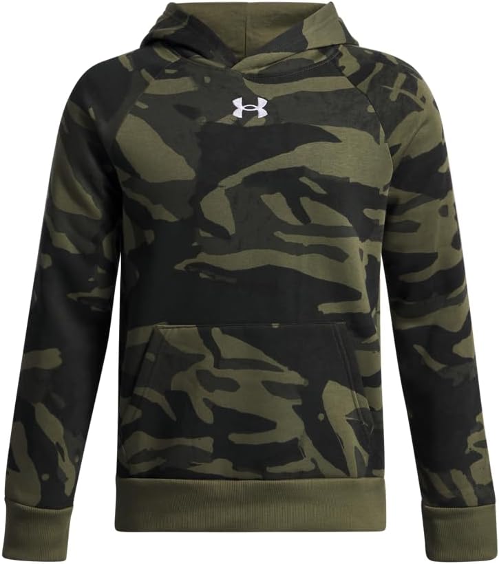 Under Armour Boys' Rival Fleece Printed Hoodie for Comfort