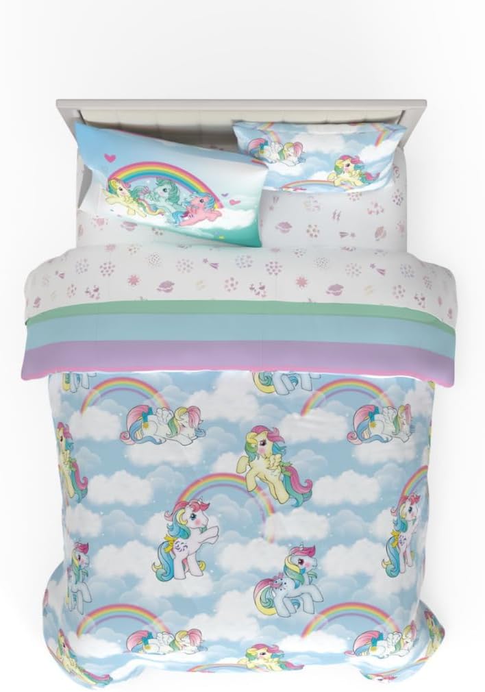 My Little Pony Retro Rainbow Bedding 7 Piece Comforter Set