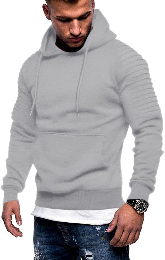 COOFANDY Mens Hoodie Sweatshirts Casual Drawstring Athletic Wear
