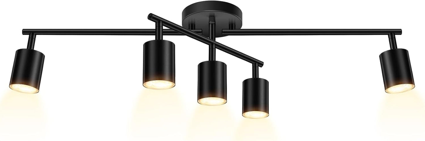 BoostArea 5 Light Track Lighting Kit for Modern Industrial Decor