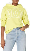GAP Women's Logo Sherpa Lined Hooded Sweatshirt - Warm Sherpa Liner