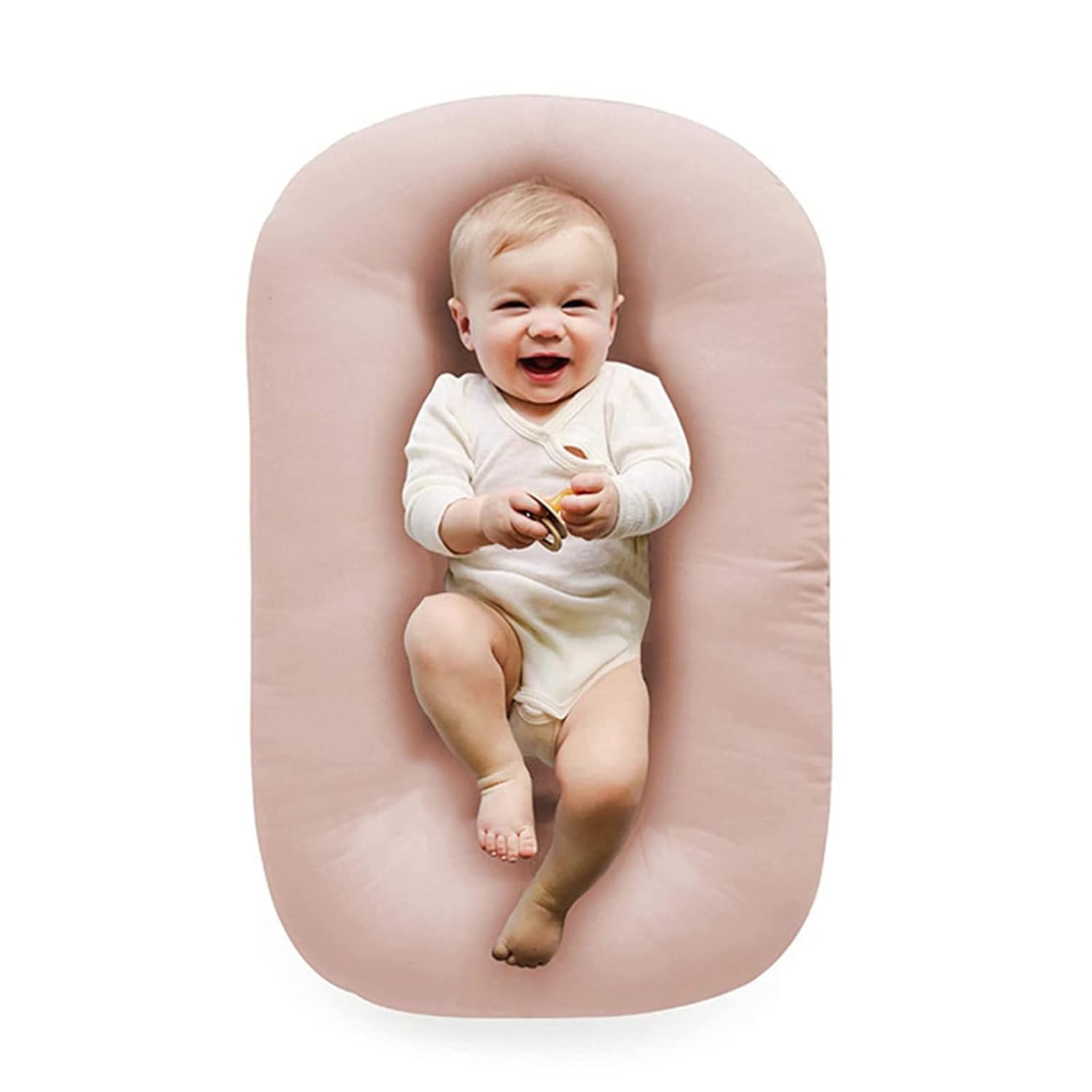 Baby Lounger Play Mat for Newborns - Soft Cotton Tummy Time