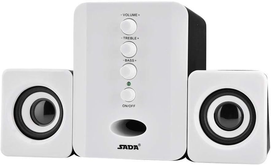 Bewinner White USB-Powered Speakers | Studio Quality Sound