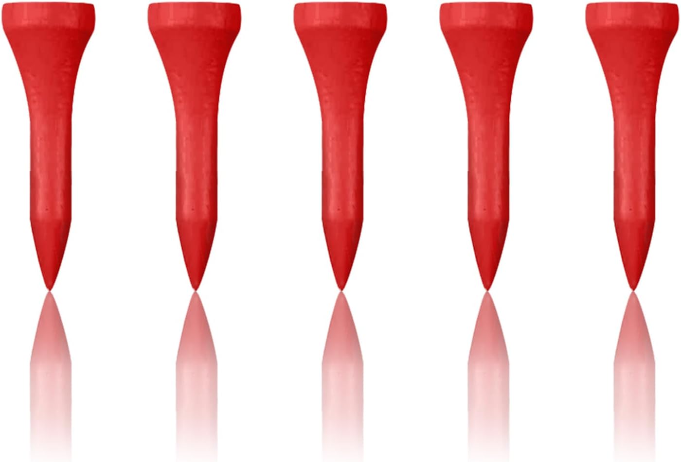 Zivisk Wooden Golf Tees Variety Pack - 100 Count, Multiple Lengths & Colors