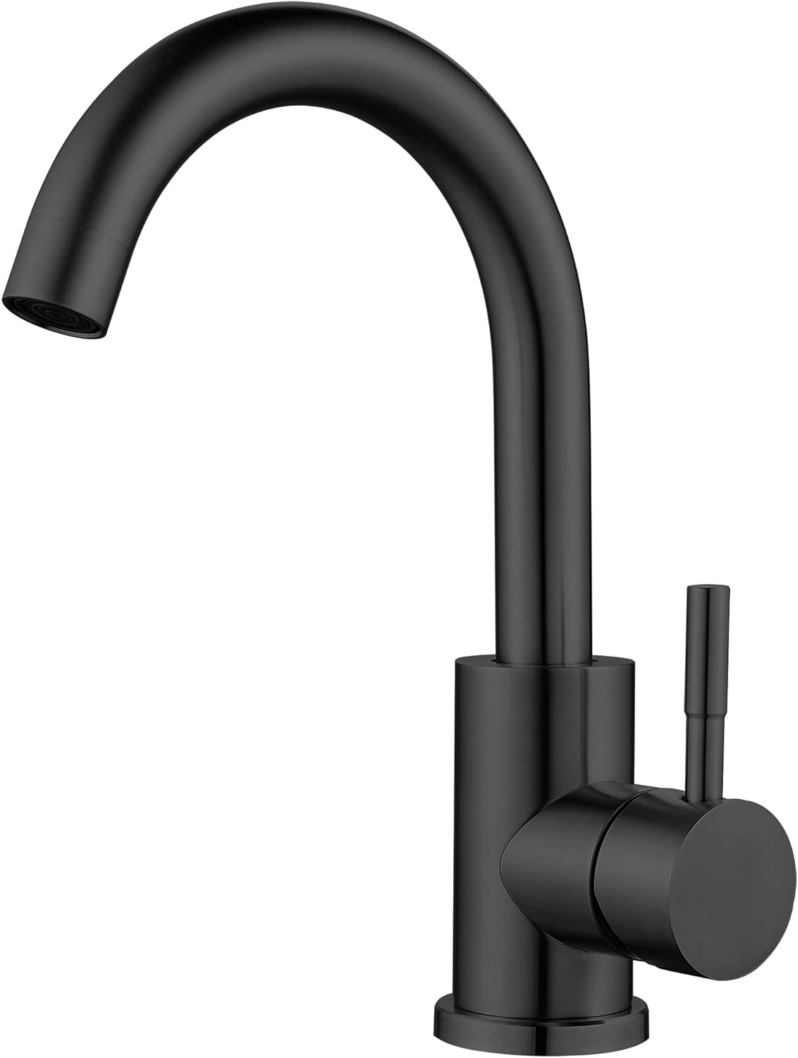 Matte Black Single Handle Faucet for Kitchen or Bathroom Sink