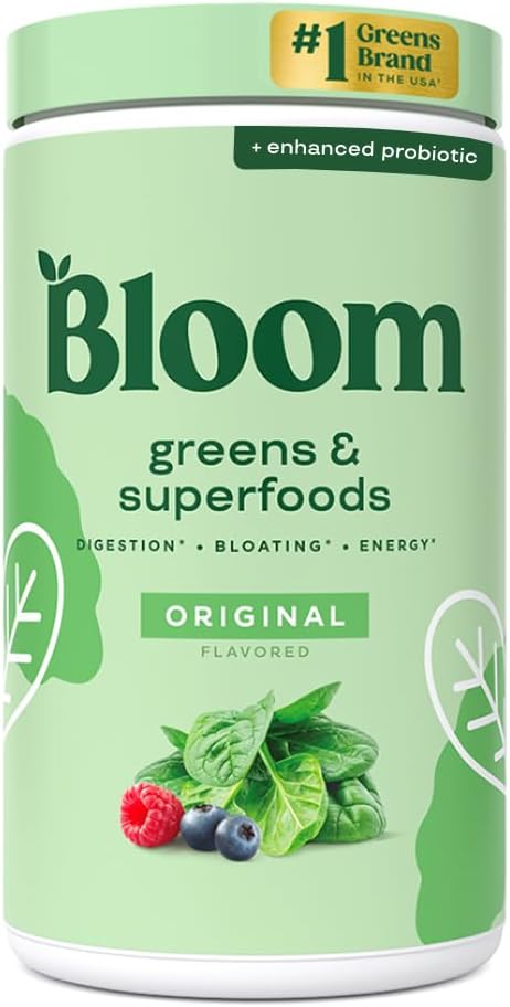 Bloom Nutrition Superfood Greens Powder for Gut Health Relief