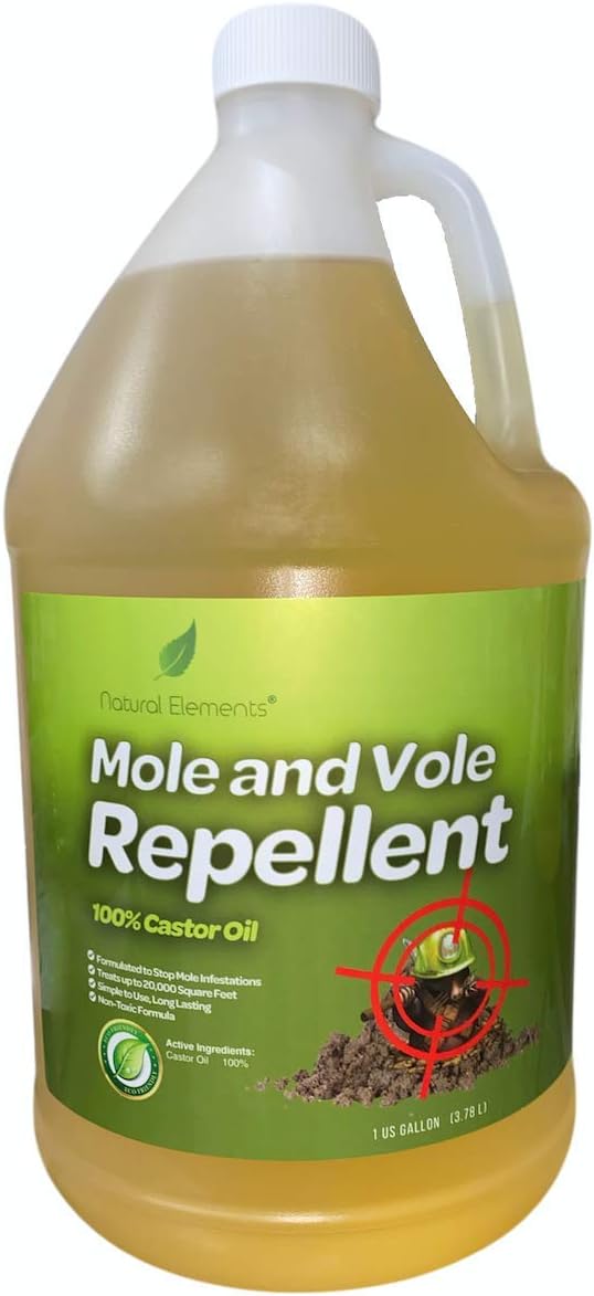 Natural Elements Mole and Vole Repellent with 100% Castor Oil