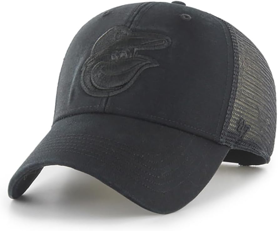 47 Brand MLB Black Team Logo Trucker Adjustable Baseball Cap