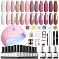 Modelones Gel Nail Polish Kit with 48W UV Light for Home Use