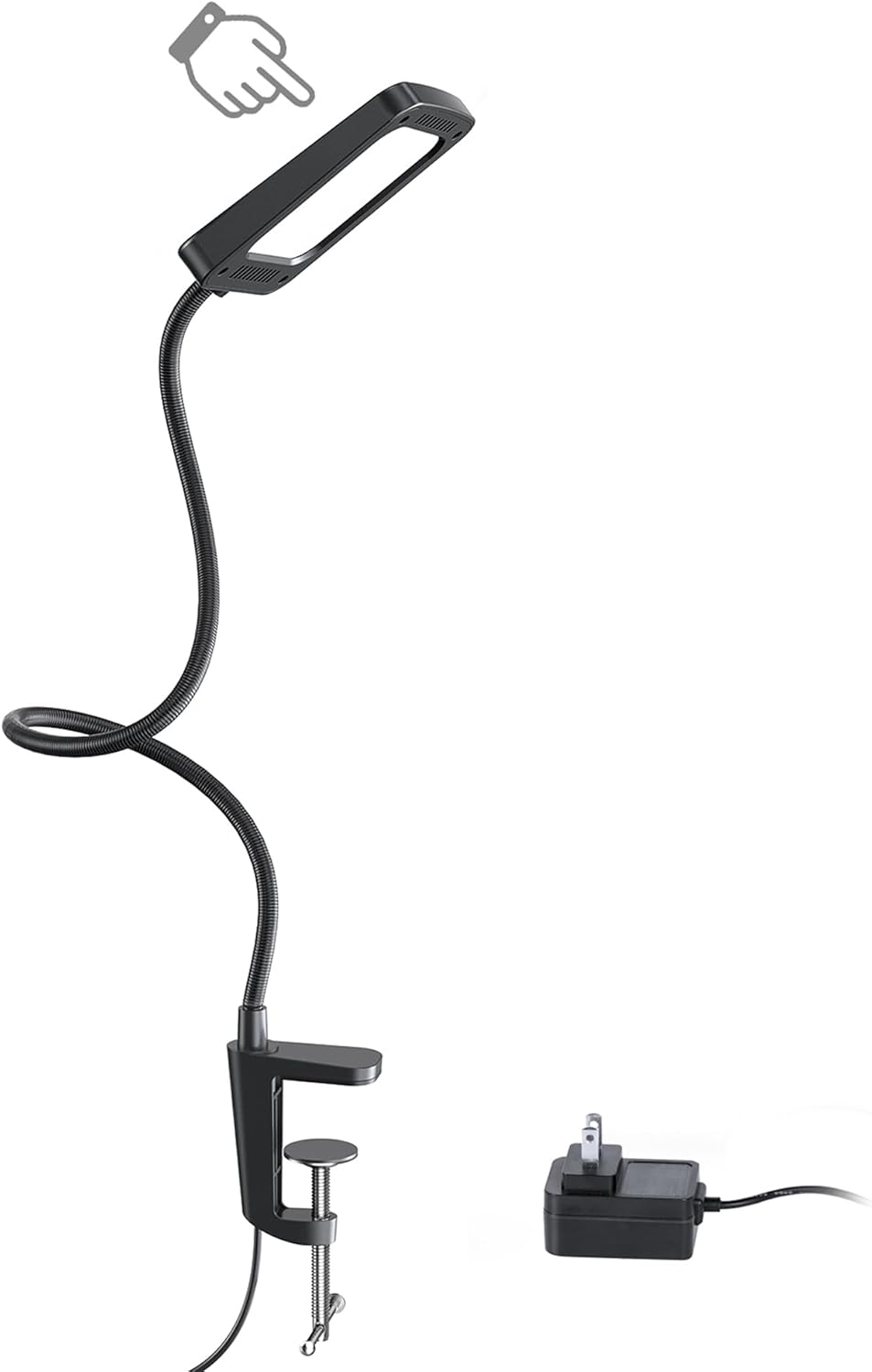 TROND LED Desk Lamp with Clamp: Super Bright 3-Level Dimmable Light