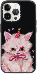 Clown Kitty Clear Black iPhone 13 Pro Case - Slim 2x Drop Protection