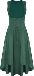 Scarlet Darkness Women Renaissance Underbust Pirate High Low Dress