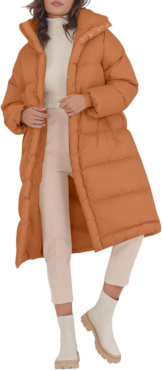 Fazortev Women's Long Puffer Jacket for Ultimate Winter Style