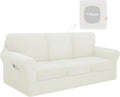 Easy-Going 7 Piece Stretch Couch Cover Set (X-Large) - Washable Ivory