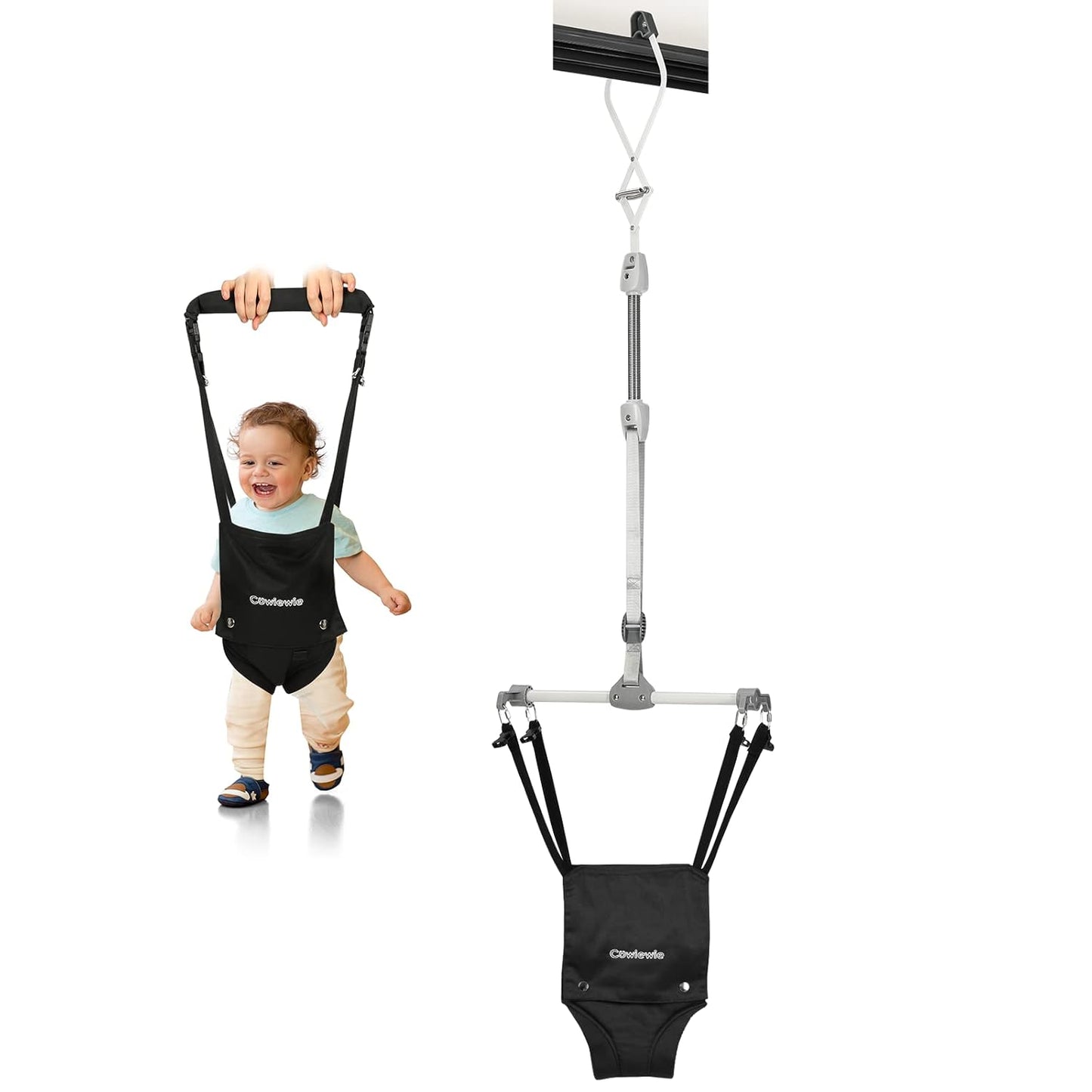 2-in-1 Baby Door Jumper & Walking Harness by Cowiewie