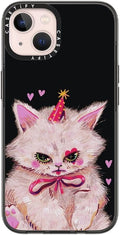 Compact iPhone 13 Clear Black Case - Clown Kitty Design