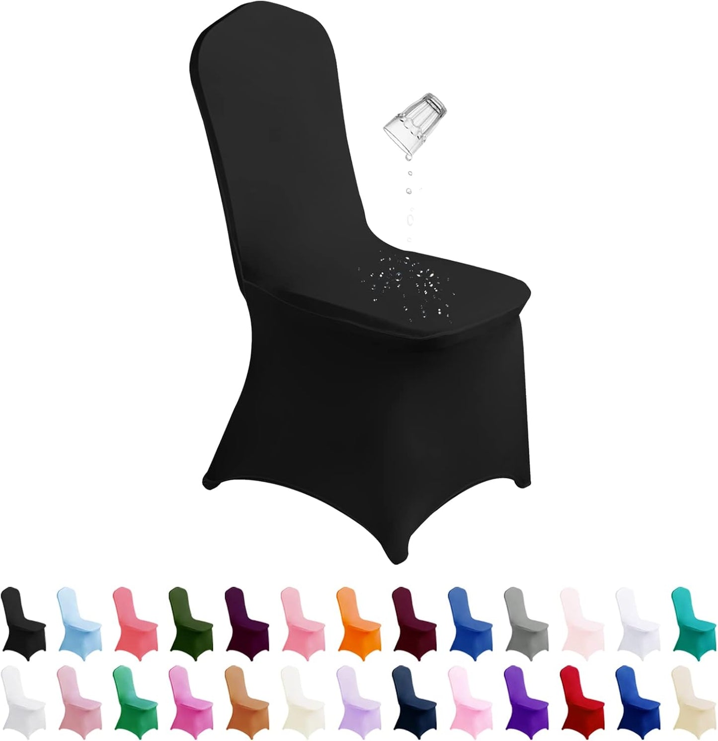Waterproof Spandex Chair Covers for Events and Parties - 25PCS