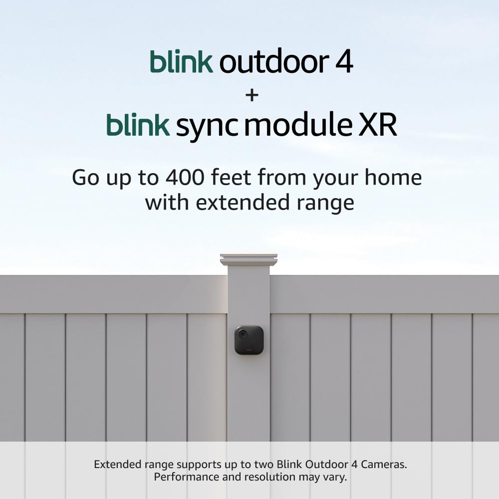 Blink Outdoor 4 + Sync Module XR: Extended Range, 2 Cam Kit