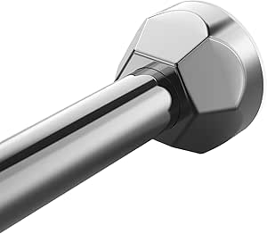 Ausemku Adjustable Tension Shower Curtain Rod - No Drilling Needed
